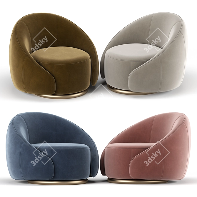 Sculptural Abbracci Armchair: A GHIDINI1961 Masterpiece 3D model image 2