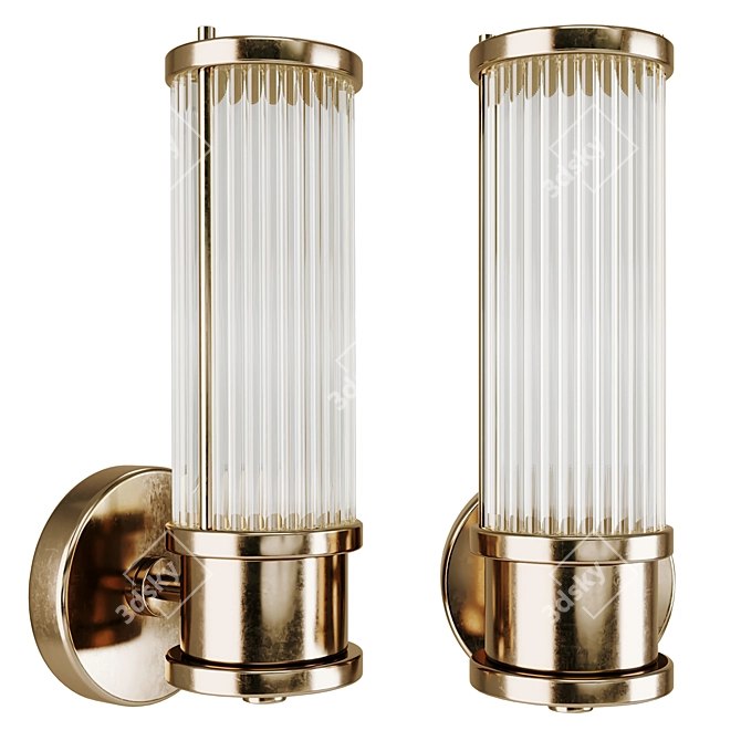 Sleek Bronze Sconce Denver 3D model image 1