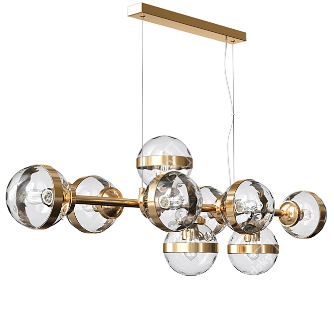 Elegant Greyson Chandelier: Illuminate with 9 Lamps 3D model image 3