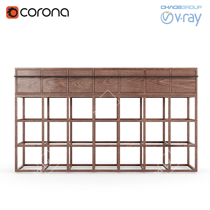 Elegant Virginia Console: Timeless Chic 3D model image 1