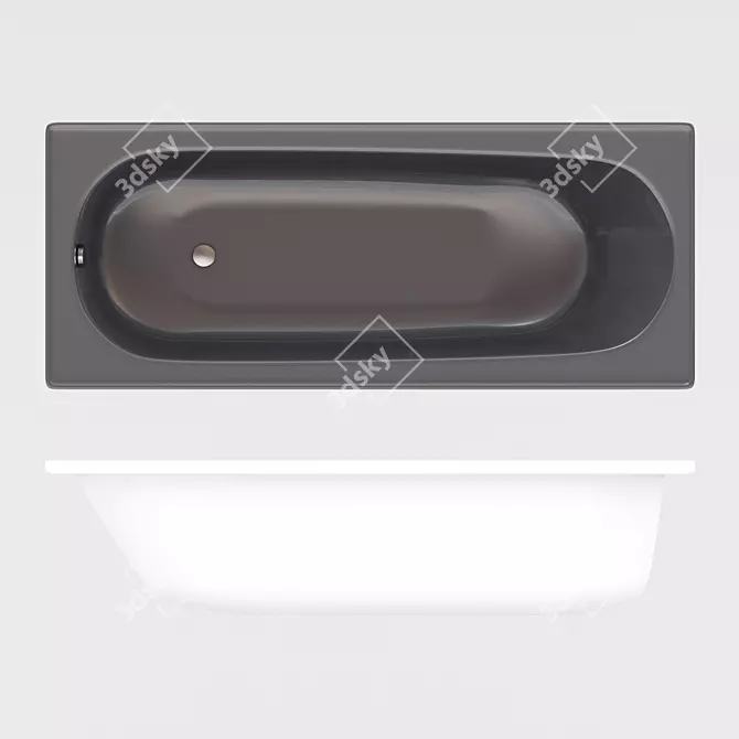 Ultimate Steel Bathtub: BLB Universal B 3D model image 2