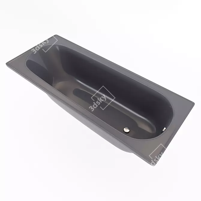 Ultimate Steel Bathtub: BLB Universal B 3D model image 4