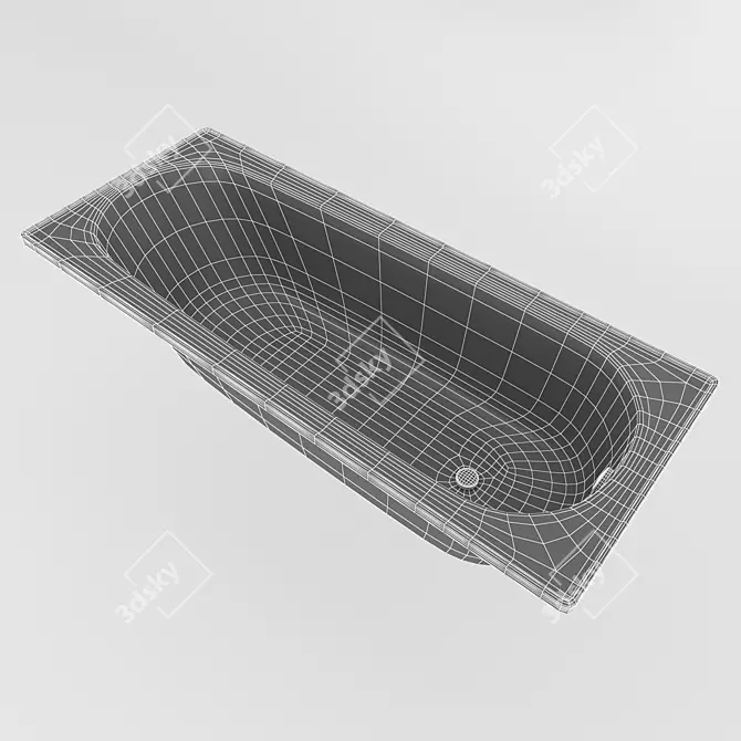 Ultimate Steel Bathtub: BLB Universal B 3D model image 6