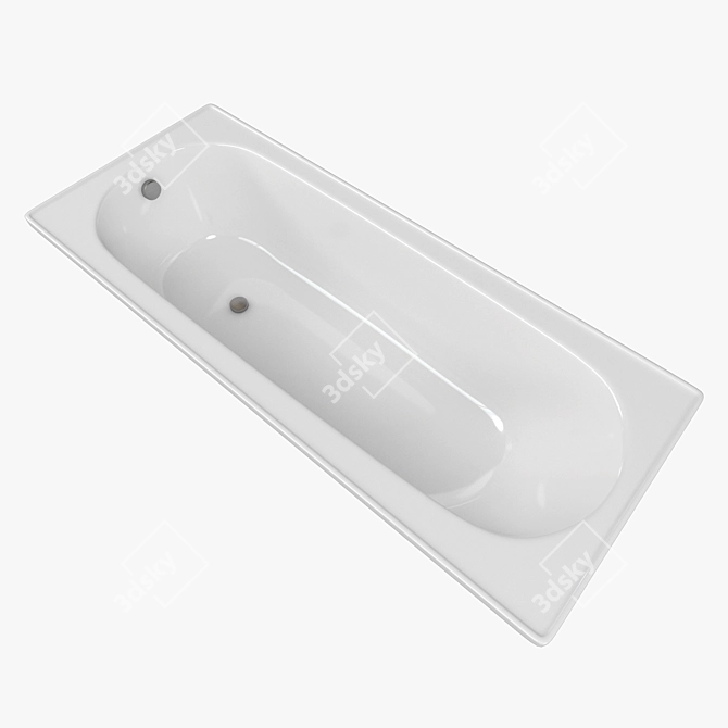 Ultimate Steel Bathtub: BLB Universal B 3D model image 7