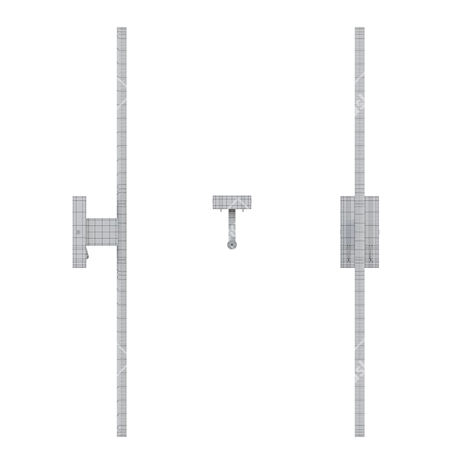 Sleek Black LED Wall Lamp 3D model image 3