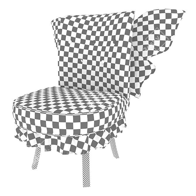 Elegant Foldable Butterfly Chair 3D model image 4
