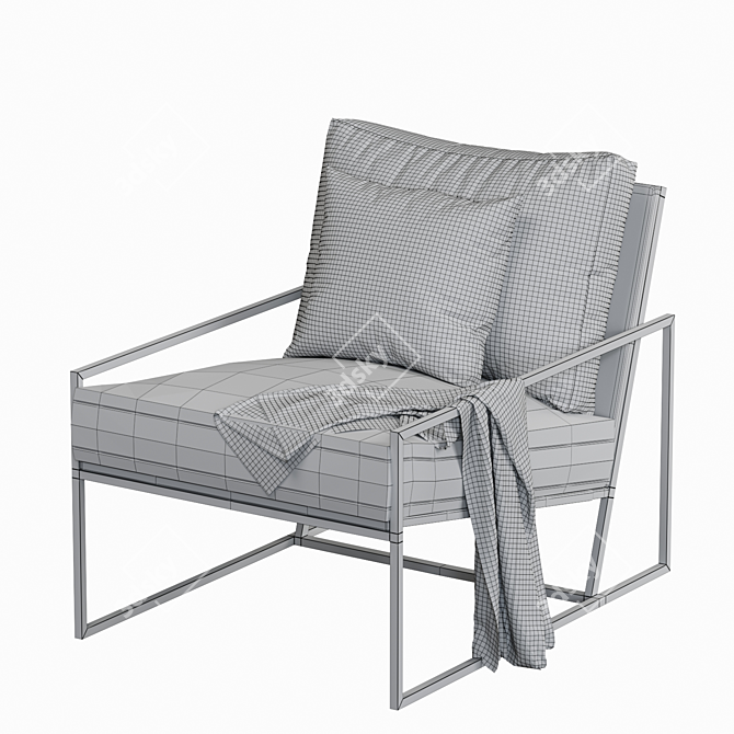 EICHHOLTZ Rowen Velvet Accent Chair 3D model image 5