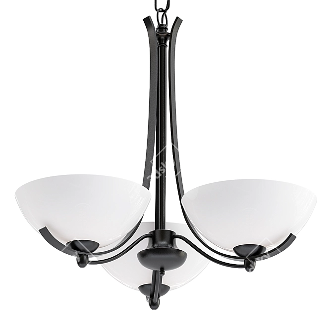 Aegis 3 Arm Chandelier: Timeless Elegance 3D model image 1