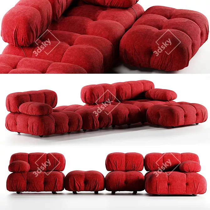 Title: Modern Bb Italia Camaleonda Sofa 3D model image 2