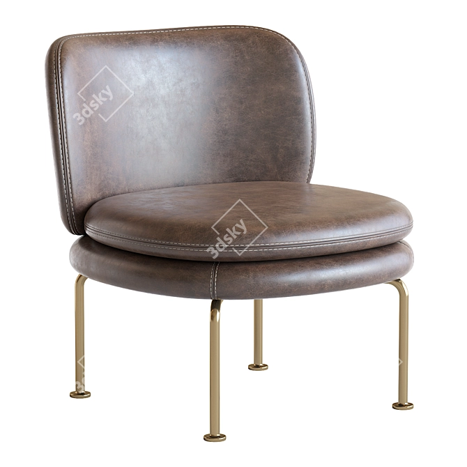 Soave Armchair by La Cividina 3D model image 1