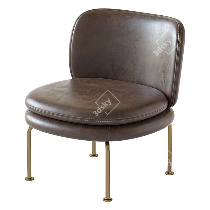 Soave Armchair by La Cividina 3D model image 4
