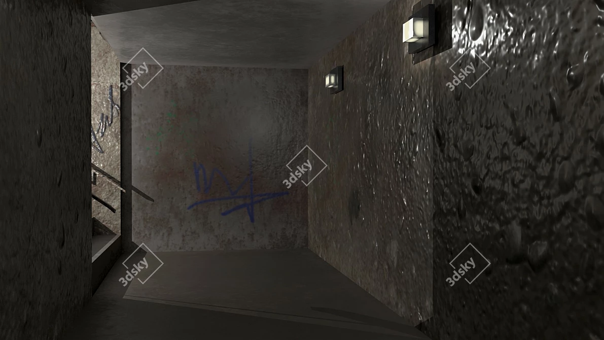 Subway Underground Crossroads Model 3D model image 2