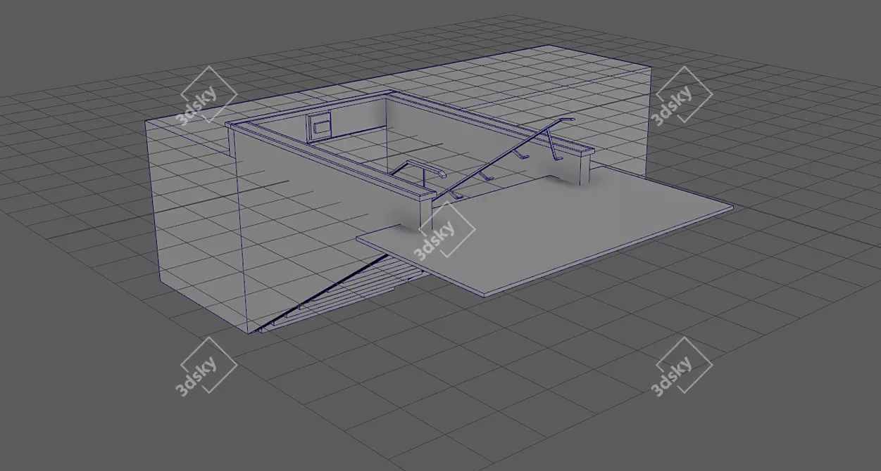 Subway Underground Crossroads Model 3D model image 5