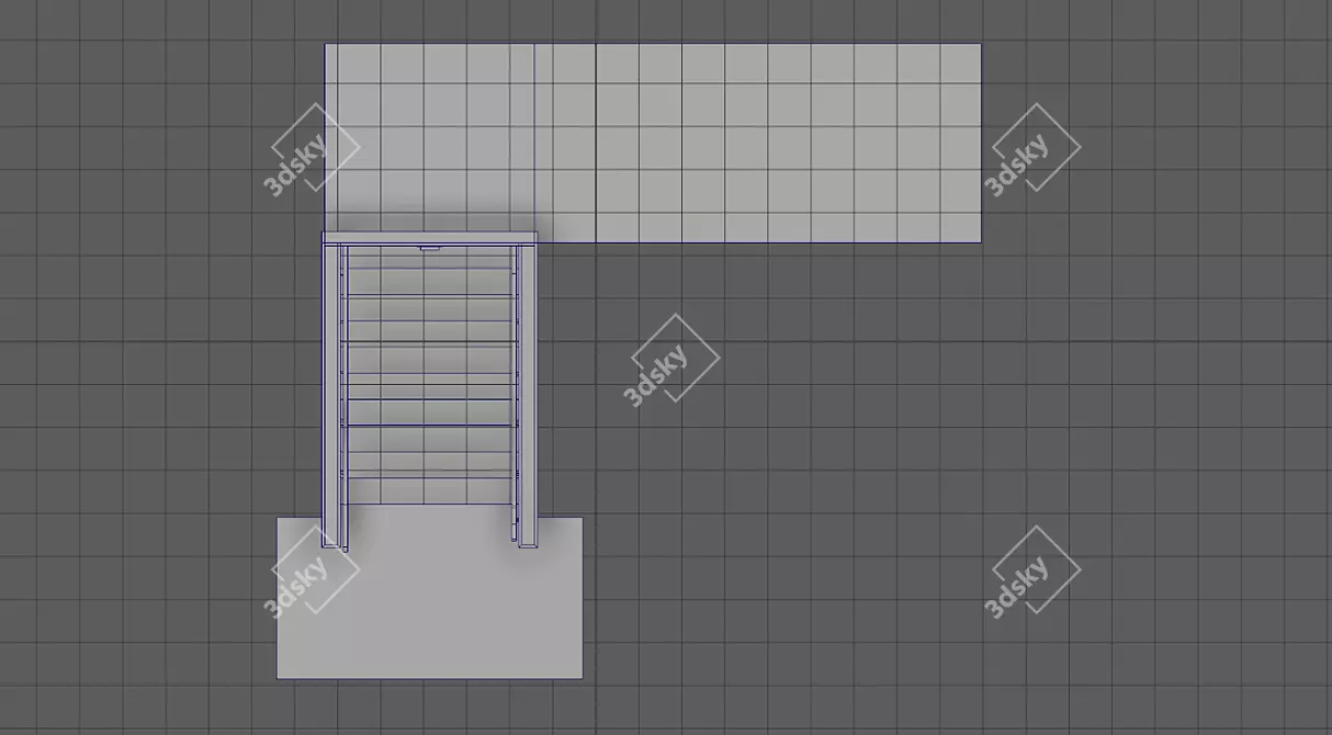 Subway Underground Crossroads Model 3D model image 6