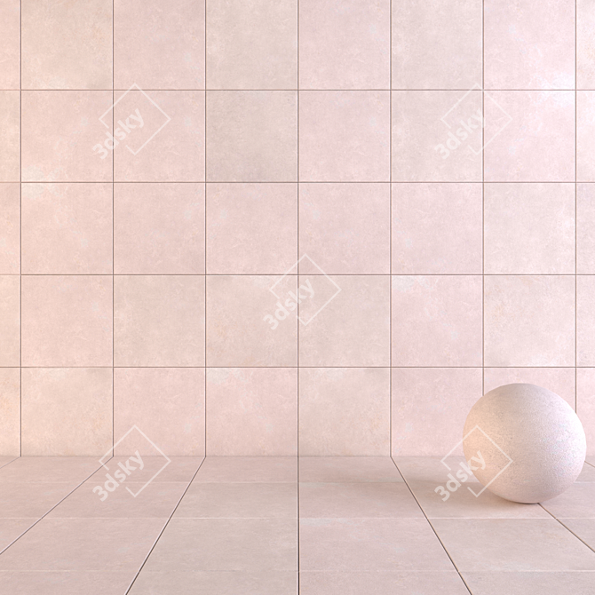 Flaviker Still Now Sand 60x60: Versatile Wall and Floor Tiles 3D model image 1