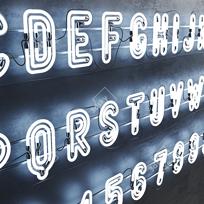 Glowing Alphabet Set 3D model image 2