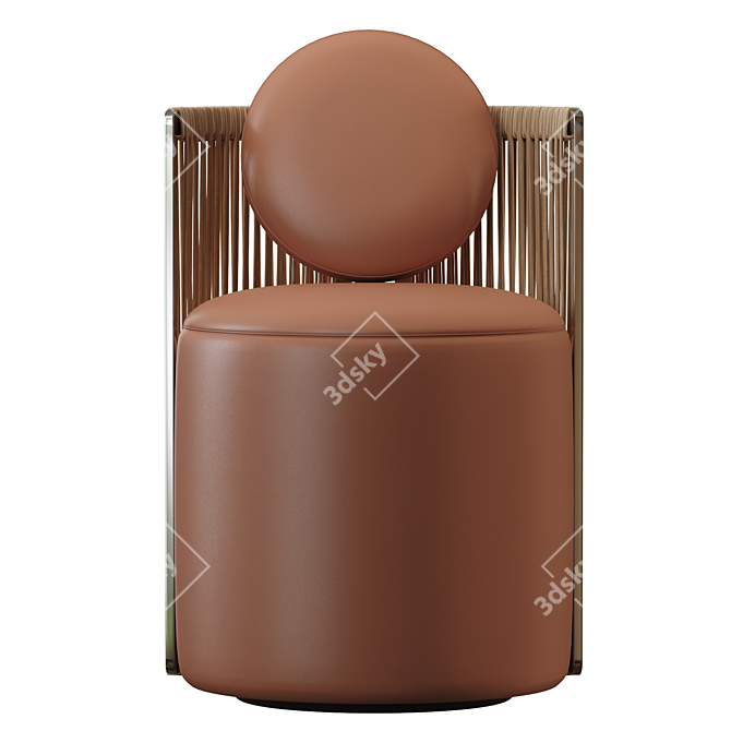 Elegant Fendi Casa Thea Armchair 3D model image 6