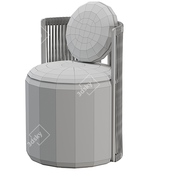 Elegant Fendi Casa Thea Armchair 3D model image 7