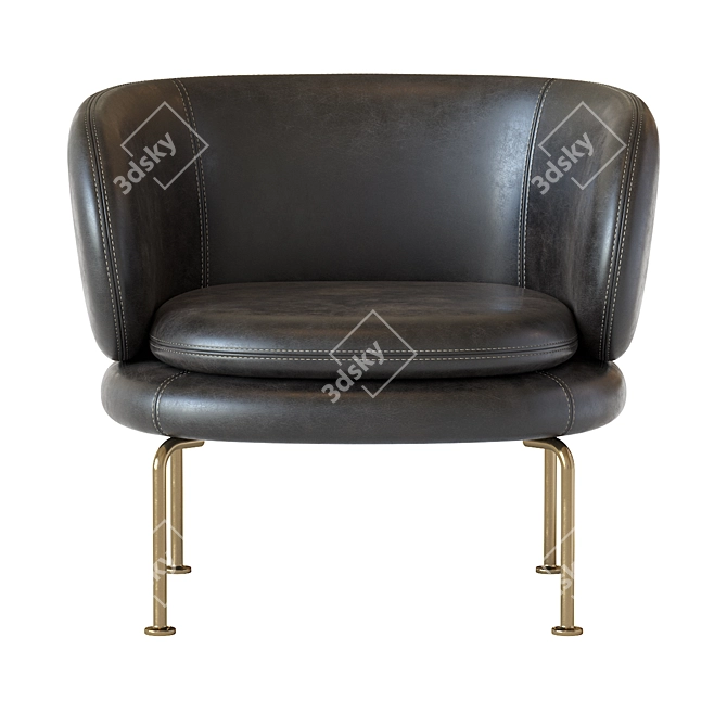 Sleek Soave Armchair by La Cividina 3D model image 5
