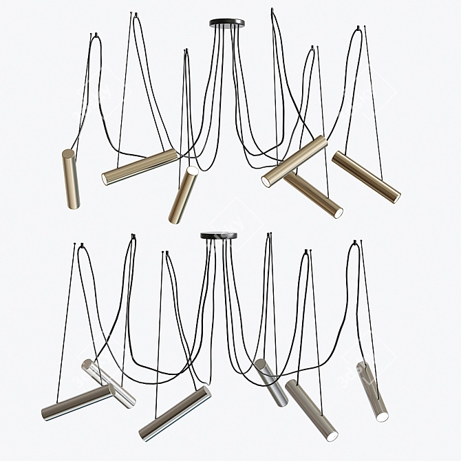 Pepo Pendant: Vibrant Lighting Solution 3D model image 1