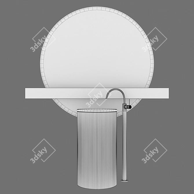 Elegant Bathroom Vanity Set 3D model image 4