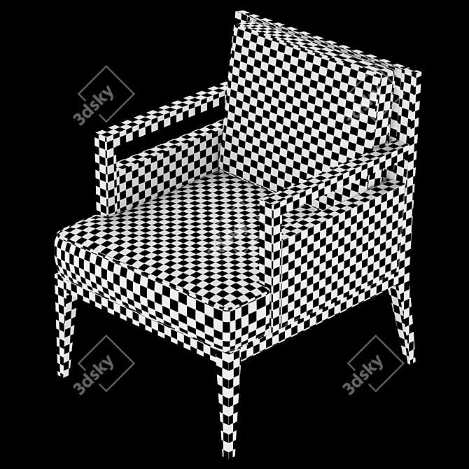 Modern Montreal Armchair 3D model image 7
