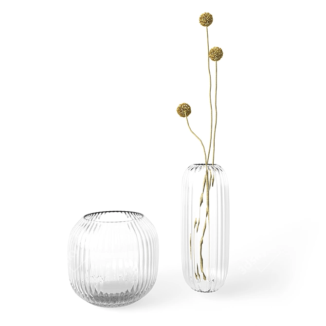 Versatile Bolia Una Glass Vase 3D model image 4
