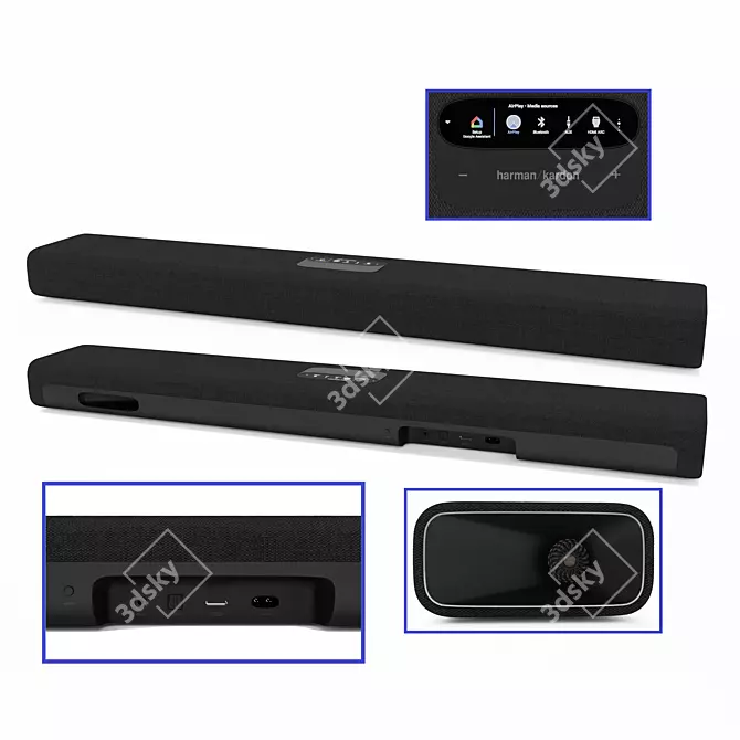 Harman Kardon MultiBeam Pro Soundbar 3D model image 2