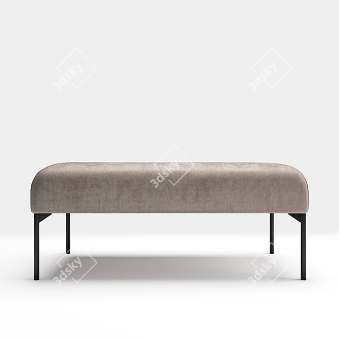 Sleek Talk Pouf - Ultimate Comfort 3D model image 2