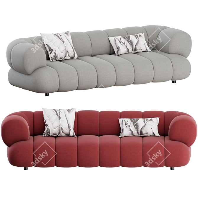 Luxurious Intermede 3-Seater Sofa by Roche Bobois 3D model image 5
