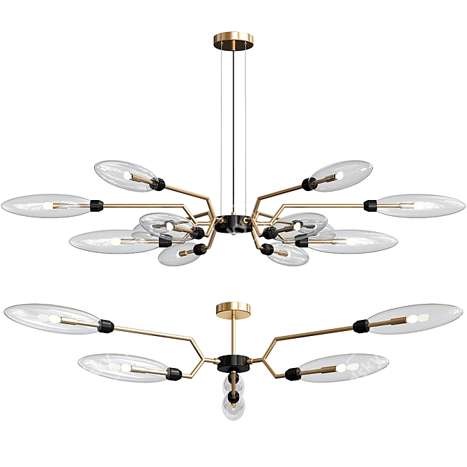 Maytoni Ventura Crystal Chandelier 3D model image 2