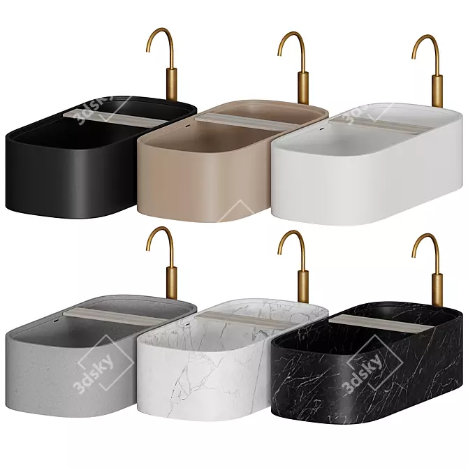 COCOON PB Bathtub: Elegant Design, Spacious Comfort 3D model image 2
