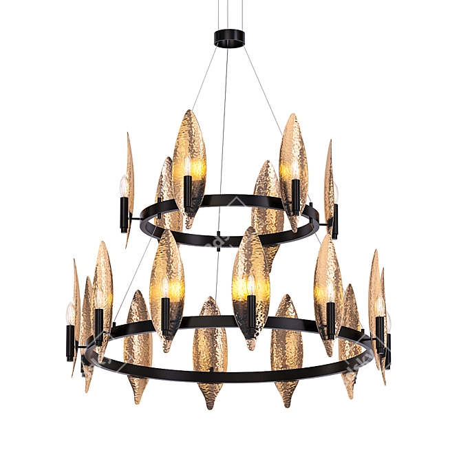 Elegant Willow 36 Chandelier 3D model image 1