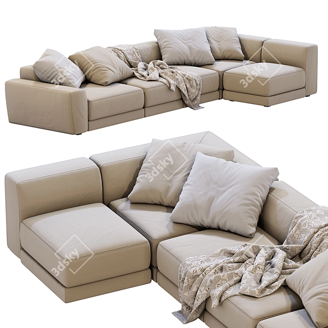 Modern Jesse Pasha Sofa - Sleek Design 3D model image 2