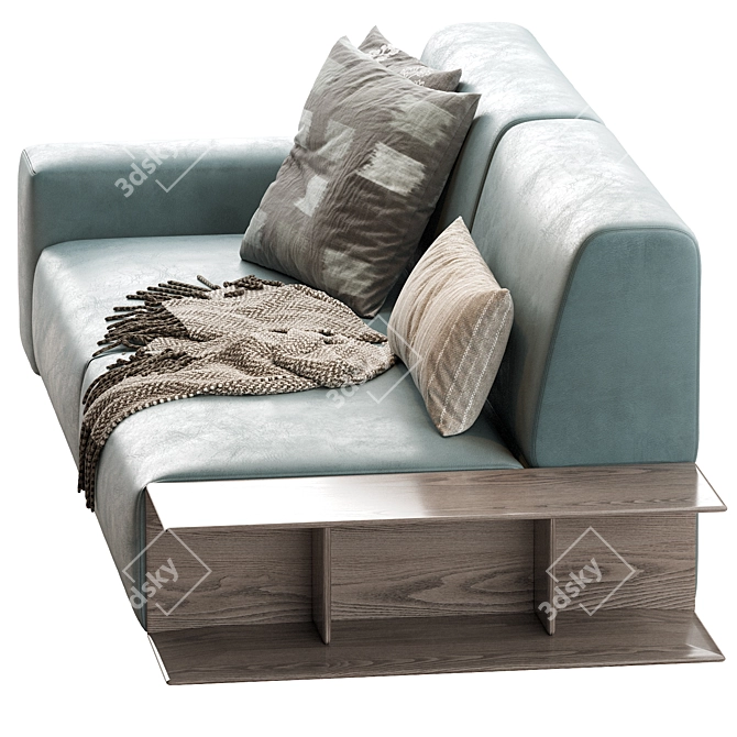 Stylish Aston Sofa: 240x103x80 cm 3D model image 5