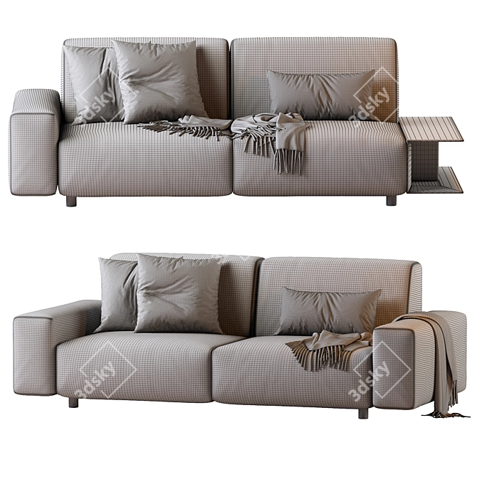 Stylish Aston Sofa: 240x103x80 cm 3D model image 7