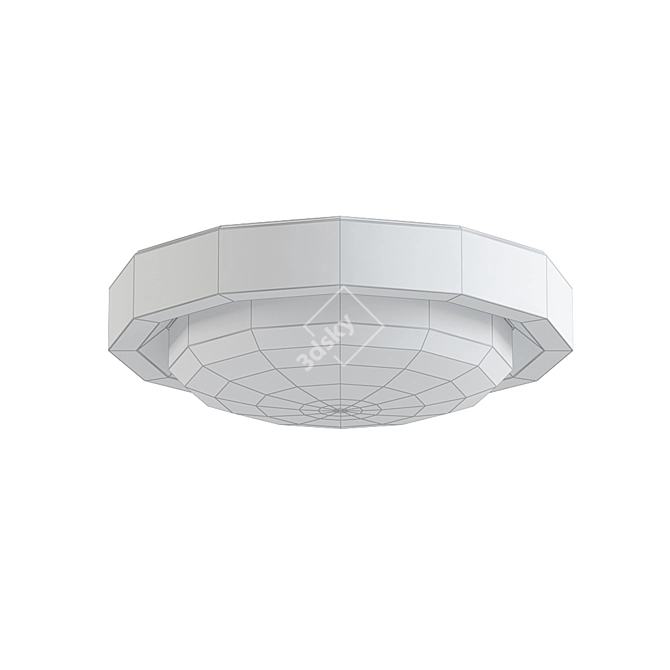 Elegant Gold Button Ceiling Light 3D model image 2