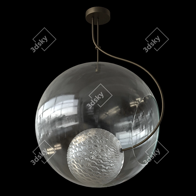 Elegant Scuola Abate Zanetti Chandelier 3D model image 1