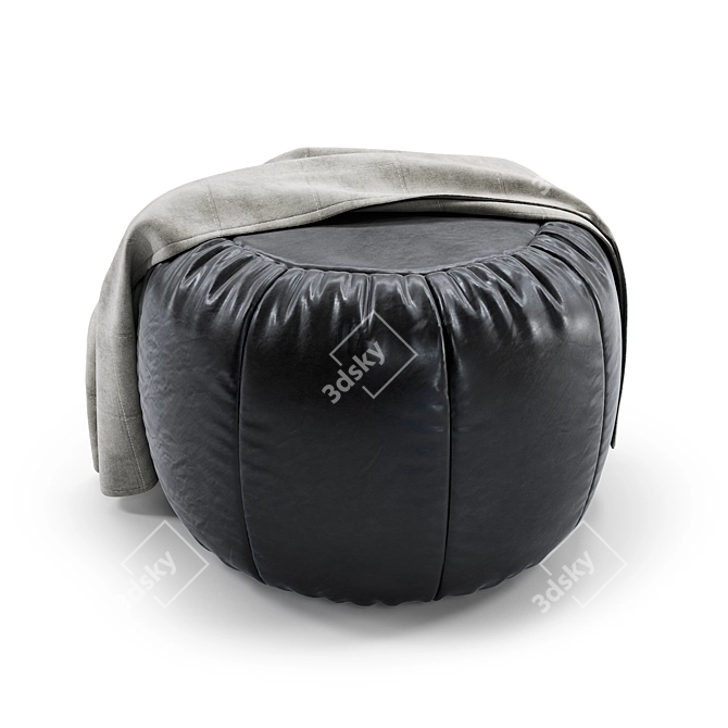 Modern Vid Pouf Ottoman 3D model image 1