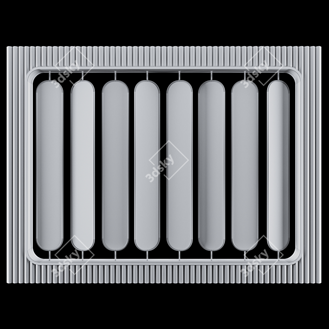 Elegant Room Divider 3D model image 4