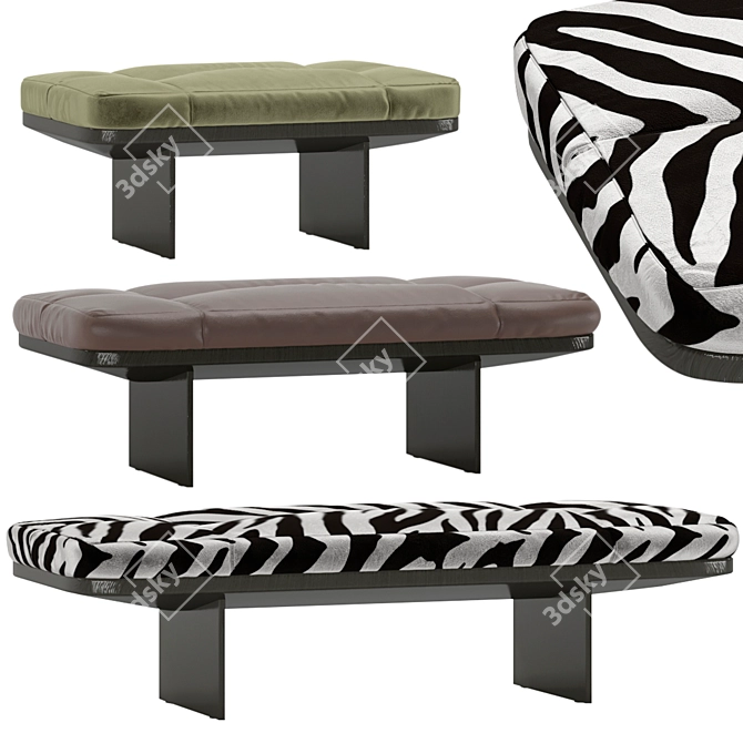 Clive Soft Benches: Elegant and Minimalist Seating 3D model image 1