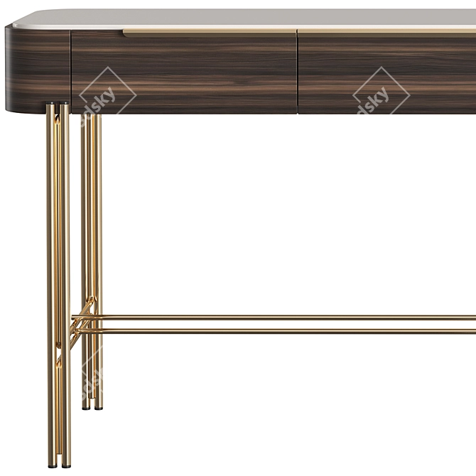 Modern Bamboo Console by PRADDY - NATUR Collection 3D model image 3