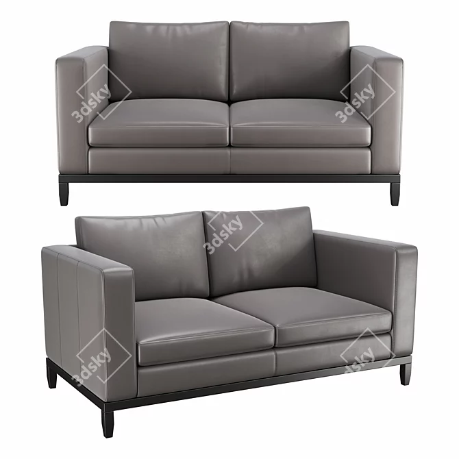 Title: Hamburg Double Sofa - Elegant and Comfortable 3D model image 1
