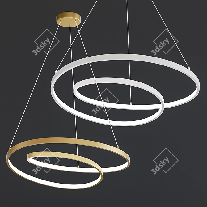 Elegant Luxury OZ Suspended Lights 3D model image 2
