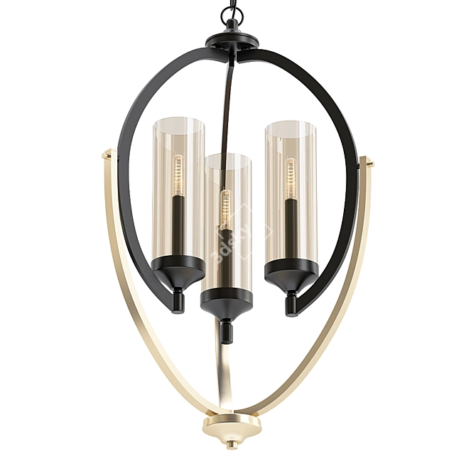 Elegant 3-light Chandelier (P400024-020) 3D model image 1