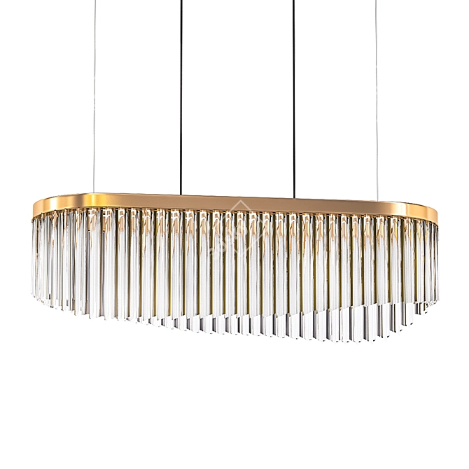 Ethereal Wave Pendant Light 3D model image 1