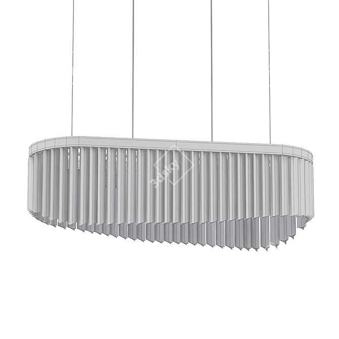 Ethereal Wave Pendant Light 3D model image 2