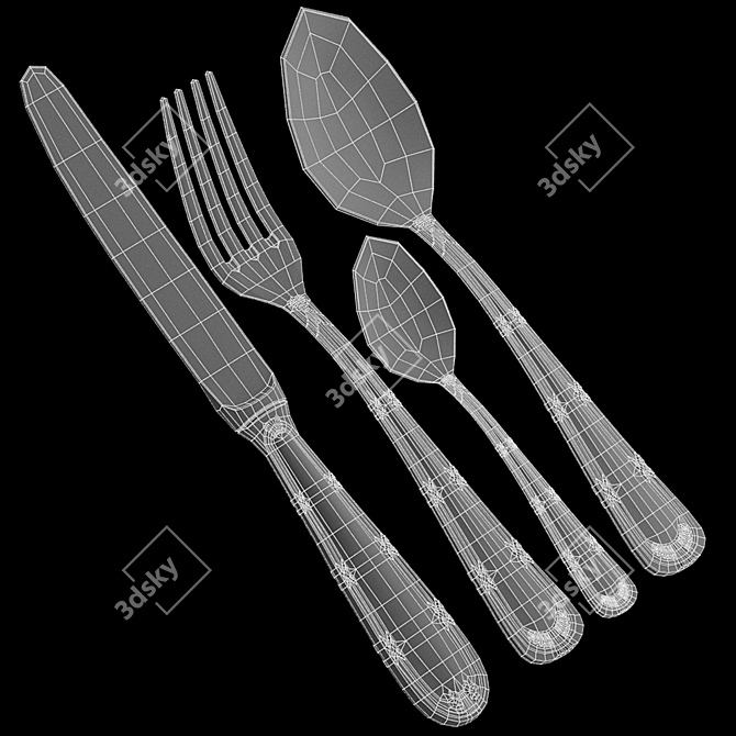 Exquisite Hepp Cutlery Sets 3D model image 2