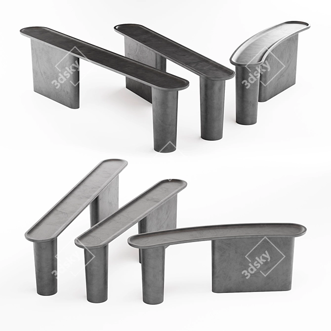 Baxter Calix Console: Sleek and Stylish 3D model image 2