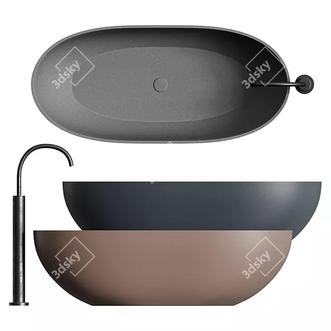COCOON Atlantis: Handcrafted Bathtub 3D model image 1